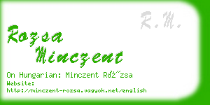 rozsa minczent business card